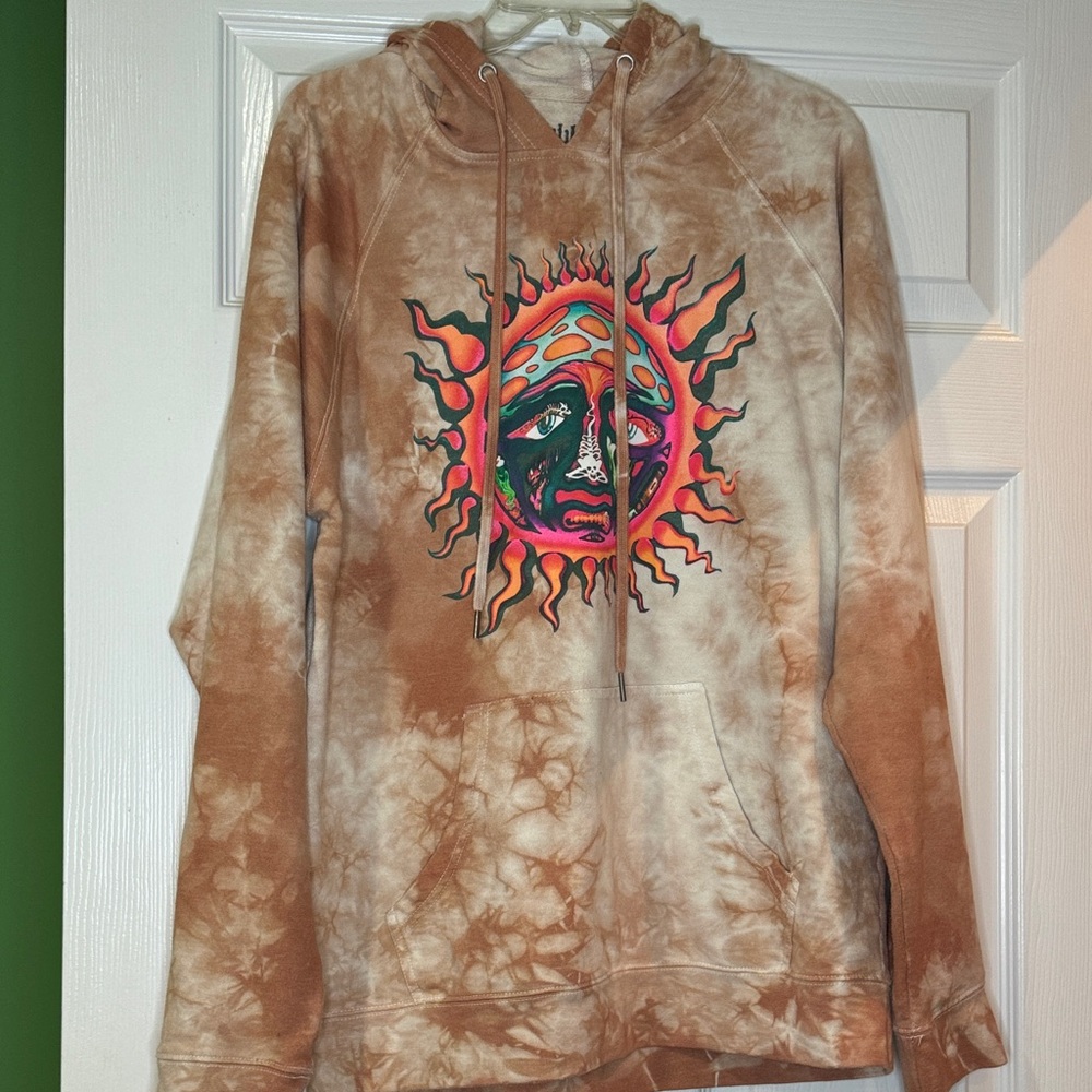 Sublime 1995 Tour Tie-Dye Hoodie - Brown and Cream
